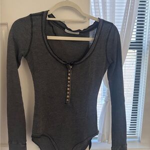 Vici Black Long Sleeve Bodysuit